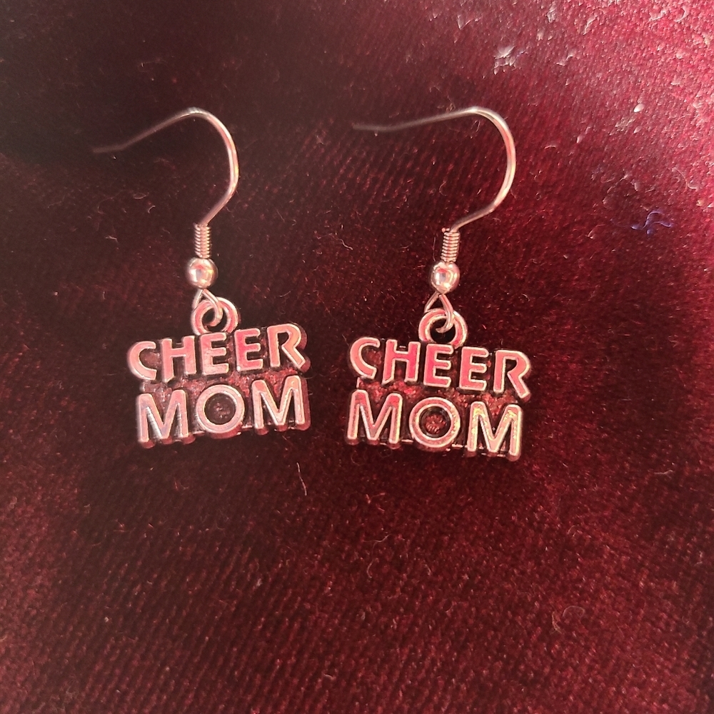 Cheerleader earrings cheer mom bat football hockey